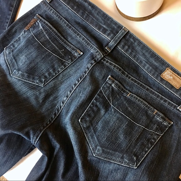 {Paige} Premium Designer Dark Wash Boot Cu… - Picture 6 of 8